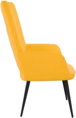 vidaXL Πολυθρόνα Relax Κίτρινο Μουσταρδί Βελούδινη