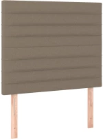 vidaXL Κρεβάτι Boxspring με Στρώμα Taupe 80x200 εκ. Υφασμάτινο