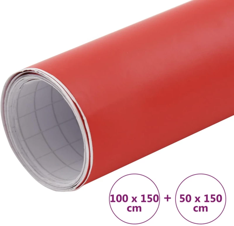 vidaXL Μεμβράνες Αυτοκινήτου 2 τεμ. Κόκκινο Ματ 100x150 εκ & 50x150 εκ