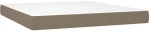 vidaXL Κρεβάτι Boxspring με Στρώμα Taupe 160x200 εκ. Υφασμάτινο