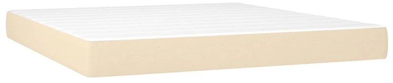 vidaXL Κρεβάτι Boxspring με Στρώμα Κρεμ 160x200 εκ. Υφασμάτινο
