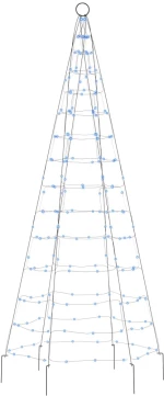 vidaXL Χριστουγεν. Δέντρο για Ιστό Σημαίας 200 LED Μπλε 180 εκ.