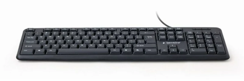 Πληκτρολόγιο GEMBIRD KB-U-103-RU Μαύρο Μονόχρωμος Αγγλικά Ρωσικά QWERTY