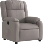 vidaXL Πολυθρόνα Ανακλινόμενη Taupe Υφασμάτινη
