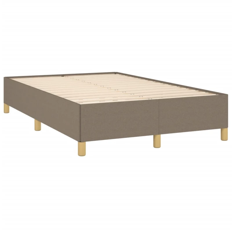 vidaXL Κρεβάτι Boxspring με Στρώμα & LED Taupe 120x190 εκ. Υφασμάτινο