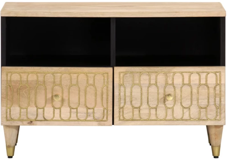 vidaXL Έπιπλο Τηλεόρασης 70 x 33 x 46 εκ. από Μασίφ Ξύλο Μάνγκο