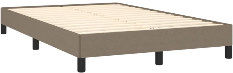 vidaXL Κρεβάτι Boxspring με Στρώμα Taupe 120x190 εκ. Υφασμάτινο