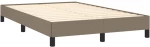 vidaXL Κρεβάτι Boxspring με Στρώμα Taupe 120x190 εκ. Υφασμάτινο