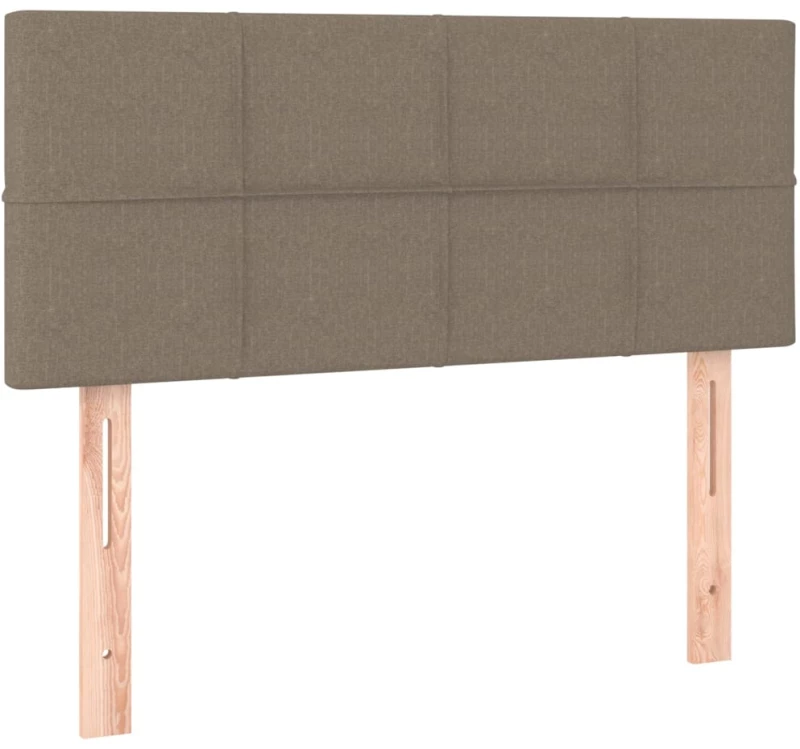 vidaXL Κρεβάτι Boxspring με Στρώμα Taupe 120x190 εκ. Υφασμάτινο