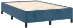 vidaXL Κρεβάτι Boxspring με Στρώμα Σκούρο Μπλε 120x190 εκ. Βελούδινο