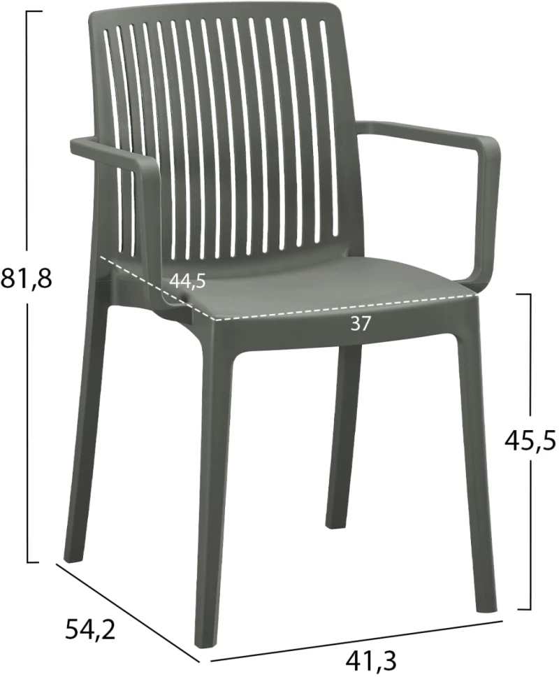 ΠΟΛΥΘΡΟΝΑ ΠΟΛΥΠΡΟΠΥΛΕΝΙΟΥ IDA HM6127.04 DARK OLIVE 41,3x54,2x81,8Υεκ.