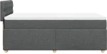 vidaXL Κρεβάτι Boxspring με Στρώμα Σκούρο Γκρι 80x200 εκ. Υφασμάτινο