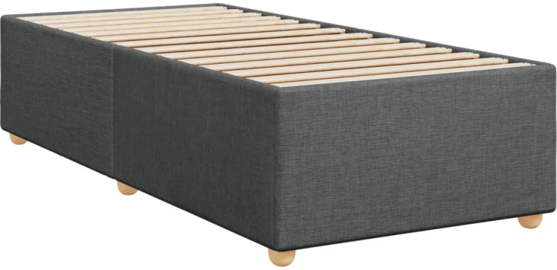vidaXL Κρεβάτι Boxspring με Στρώμα Σκούρο Γκρι 80x200 εκ. Υφασμάτινο