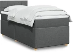 vidaXL Κρεβάτι Boxspring με Στρώμα Σκούρο Γκρι 80x200 εκ. Υφασμάτινο