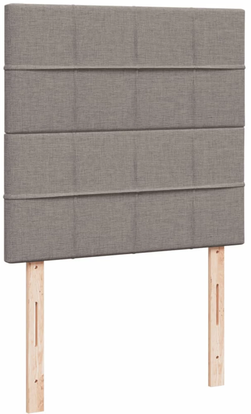 vidaXL Κρεβάτι Boxspring με Στρώμα Taupe 90x200 εκ. Υφασμάτινο