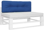 vidaXL Μαξιλάρι Παλέτας Μπλε Ρουά 120 x 40 x 12 εκ. Υφασμάτινο