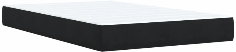 vidaXL Κρεβάτι Boxspring με Στρώμα Μαύρο 120 x 200 εκ. Βελούδινο