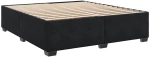 vidaXL Κρεβάτι Boxspring με Στρώμα Μαύρο 200x200 εκ. Βελούδινο