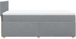 vidaXL Κρεβάτι Boxspring με Στρώμα Ανοιχτό Γκρι 80x200 εκ. Υφασμάτινο