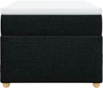 vidaXL Κρεβάτι Boxspring με Στρώμα Μαύρο 100 x 200 εκ. Υφασμάτινο