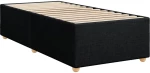 vidaXL Κρεβάτι Boxspring με Στρώμα Μαύρο 100 x 200 εκ. Υφασμάτινο