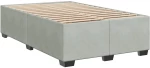 vidaXL Κρεβάτι Boxspring με Στρώμα Ανοιχτό Γκρι 120x190 εκ. Βελούδινο