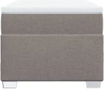 vidaXL Κρεβάτι Boxspring με Στρώμα Taupe 90x200 εκ. Υφασμάτινο