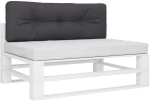 vidaXL Μαξιλάρι Παλέτας Ανθρακί 120 x 40 x 12 εκ. Υφασμάτινο