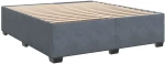 vidaXL Κρεβάτι Boxspring με Στρώμα Σκούρο Γκρι 180x200 εκ. Βελούδινο