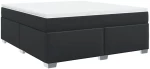 vidaXL Κρεβάτι Boxspring με Στρώμα Μαύρο 180x200εκ.από Συνθετικό Δέρμα