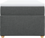 vidaXL Κρεβάτι Boxspring με Στρώμα Σκούρο Γκρι 90x200 εκ. Υφασμάτινο