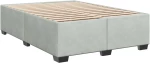 vidaXL Κρεβάτι Boxspring με Στρώμα Ανοιχτό Γκρι 140x200 εκ. Βελούδινο