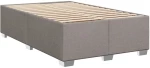 vidaXL Κρεβάτι Boxspring με Στρώμα Taupe 120x200 εκ. Υφασμάτινο
