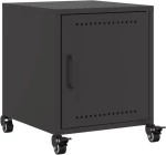 vidaXL Κομοδίνα 2 τεμ. Μαύρο 36x39x43,5 εκ. από Χάλυβα