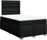 vidaXL Κρεβάτι Boxspring με Στρώμα Μαύρο 120x200 εκ. Υφασμάτινο