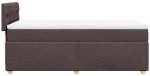 vidaXL Κρεβάτι Boxspring με Στρώμα Σκούρο Καφέ 90x190 εκ. Υφασμάτινο
