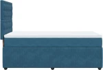 vidaXL Κρεβάτι Boxspring με Στρώμα Σκούρο Μπλε 100x200 εκ. Βελούδινο