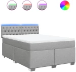 vidaXL Κρεβάτι Boxspring με Στρώμα Αν. Πράσινο 160x200εκ Υφασμάτινο