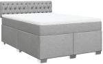 vidaXL Κρεβάτι Boxspring με Στρώμα Αν. Πράσινο 160x200εκ Υφασμάτινο