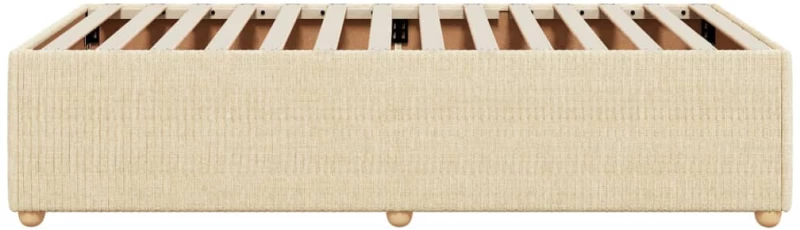 vidaXL Πλαίσιο Κρεβατιού Κρεμ 90x190 εκ. Υφασμάτινο