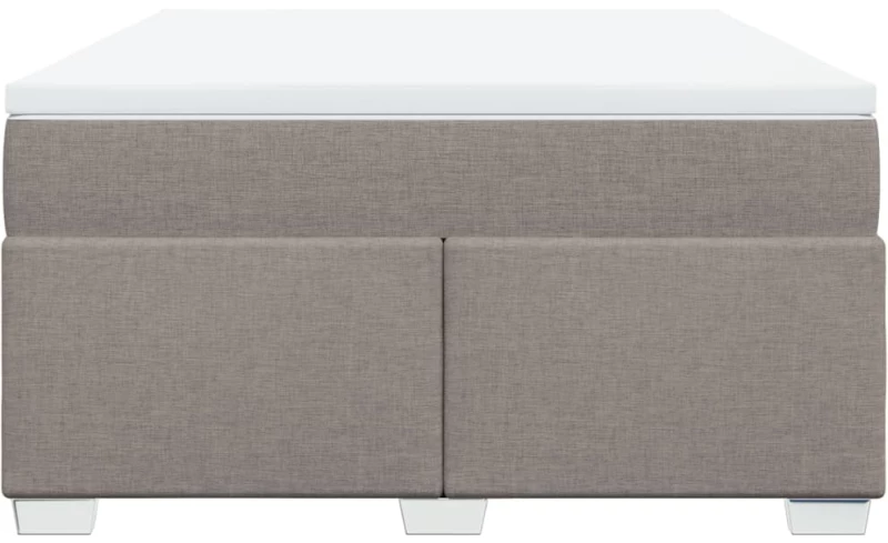 vidaXL Κρεβάτι Boxspring με Στρώμα Taupe 140x200 εκ. Υφασμάτινο