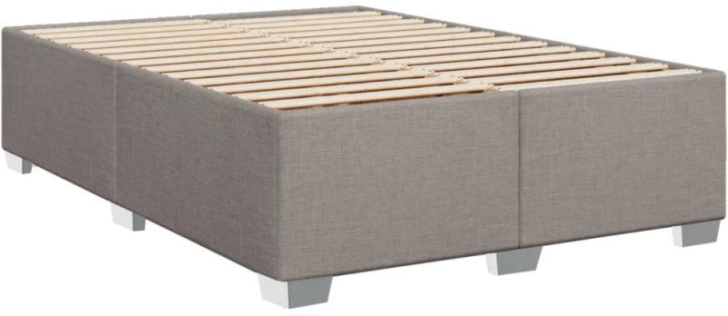 vidaXL Κρεβάτι Boxspring με Στρώμα Taupe 140x200 εκ. Υφασμάτινο
