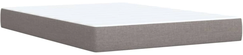 vidaXL Κρεβάτι Boxspring με Στρώμα Taupe 140x200 εκ. Υφασμάτινο