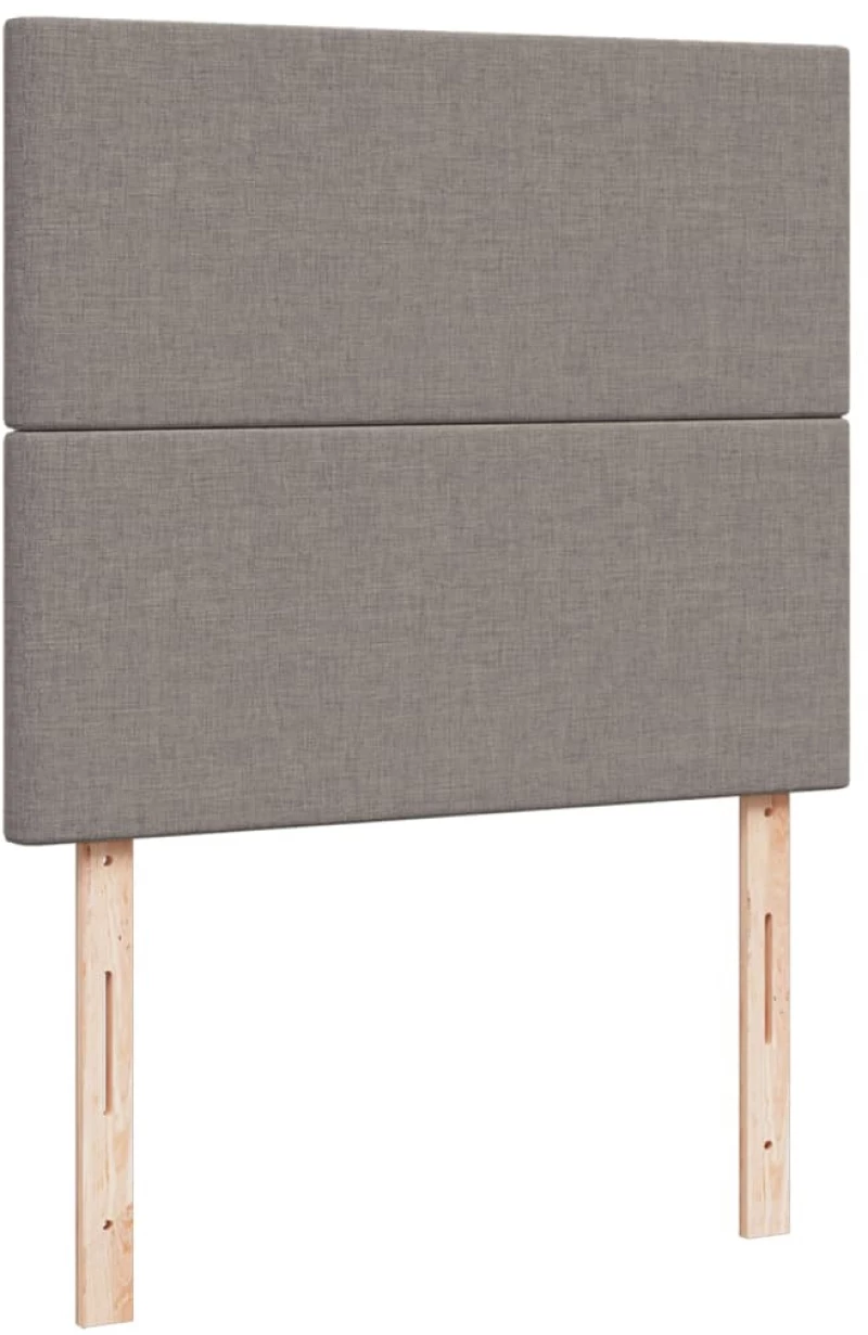 vidaXL Κρεβάτι Boxspring με Στρώμα Taupe 120x190 εκ. Υφασμάτινο