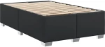 vidaXL Κρεβάτι Boxspring με Στρώμα Μαύρο 120x190 εκ. Υφασμάτινο
