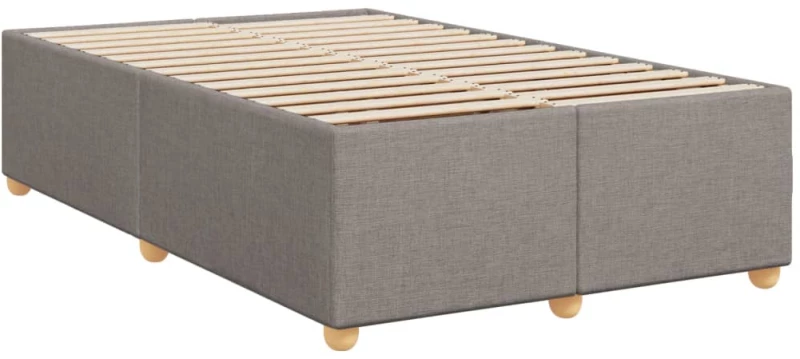 vidaXL Κρεβάτι Boxspring με Στρώμα Taupe 120x190 εκ. Υφασμάτινο