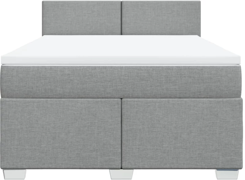vidaXL Κρεβάτι Boxspring με Στρώμα Αν. Πράσινο 160x200εκ Υφασμάτινο