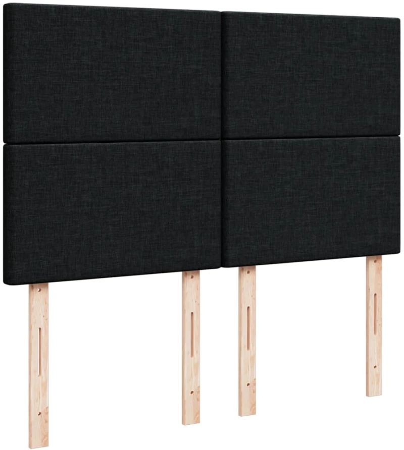 vidaXL Κρεβάτι Boxspring με Στρώμα Μαύρο 140x200 εκ. Υφασμάτινο