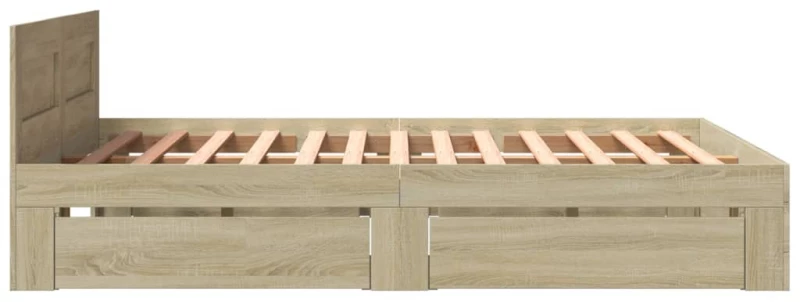 vidaXL Πλαίσιο Κρεβατιού με Κεφαλάρι Sonoma Δρυς 160x200εκ. Επεξ. Ξύλο