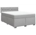 vidaXL Κρεβάτι Boxspring με Στρώμα Αν. Πράσινο 160x200εκ Υφασμάτινο